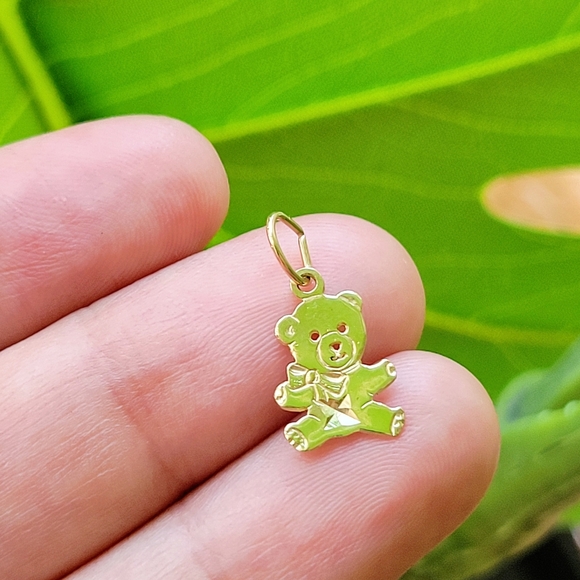 Vintage 9ct Gold Heart 9K 375 Teddy Bear Charm / Pendant - Picture 6 of 12